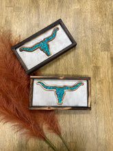 Load image into Gallery viewer, Turquoise Steer Head Sign
