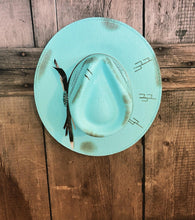 Load image into Gallery viewer, Turquoise Straw Summer Hat
