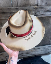 Load image into Gallery viewer, Wild at Heart Custom Burnt Hat
