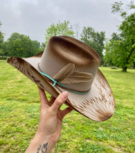 Load image into Gallery viewer, Burned Sunflower Cowboy Hat
