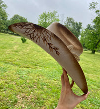 Load image into Gallery viewer, Burned Sunflower Cowboy Hat
