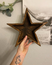 Load image into Gallery viewer, Natural Wood Star Decorative Bowl
