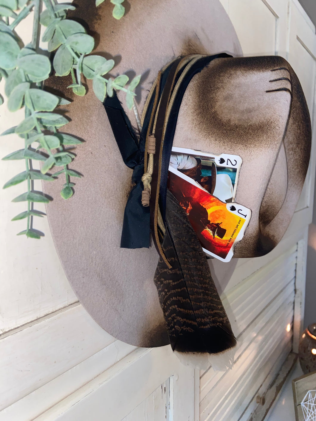 The Outlaw Custom Burnt and Distressed Hat