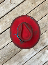 Load image into Gallery viewer, Red Distressed Custom Burnt Hat
