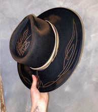 Load image into Gallery viewer, Pinstripe Custom Black Fedora
