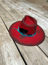 Load image into Gallery viewer, Red Distressed Custom Burnt Hat
