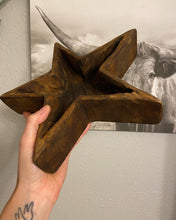 Load image into Gallery viewer, Natural Wood Star Decorative Bowl
