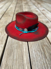 Load image into Gallery viewer, Red Distressed Custom Burnt Hat
