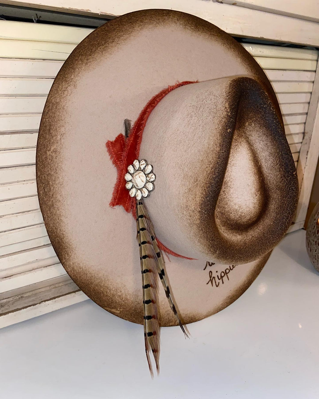 The Lonesome Dove Custom Burnt Hat