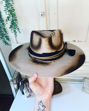 Load image into Gallery viewer, The Outlaw Custom Burnt and Distressed Hat
